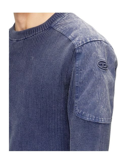 DIESEL Blue K-Martin Knitted Jumper for men