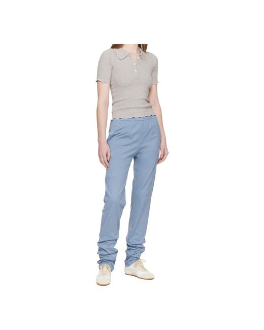 Rier Blue Elastic Waist Casual Pants