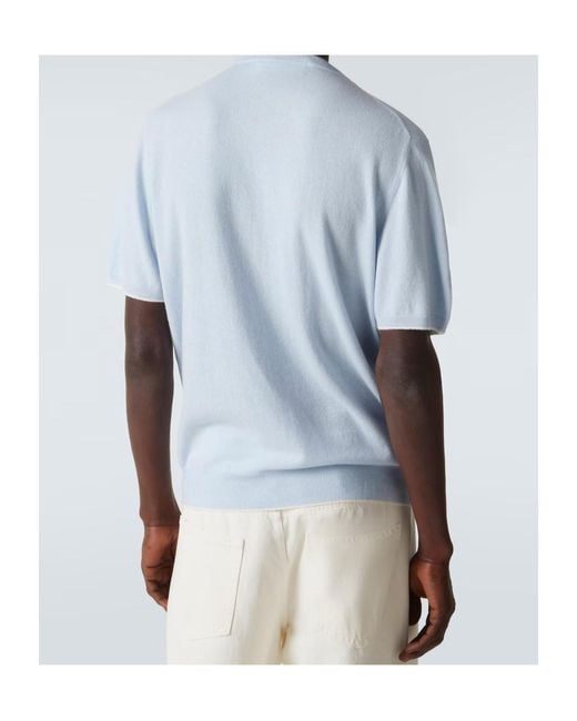 arch4 Blue Short-Sleeved Sweater for men