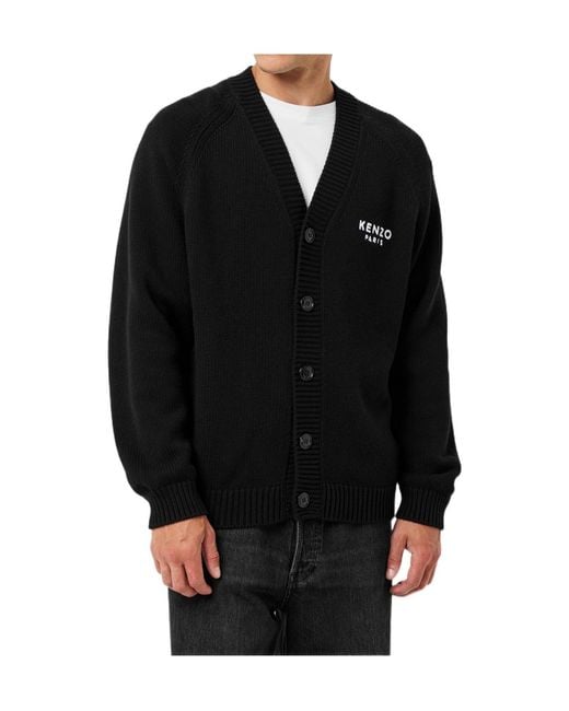 KENZO Black Boke Flower Cardigan for men