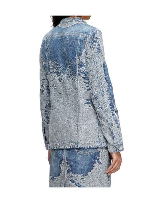DIESEL Blue Distressed Jacket