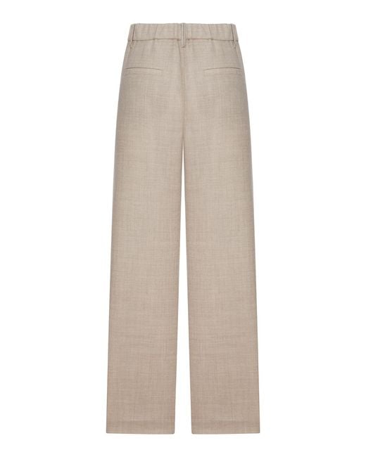 Brunello Cucinelli Natural Elastic Waist Casual Pants