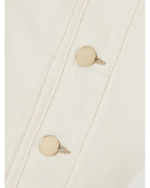L'Agence White Stretch-Denim Jacket