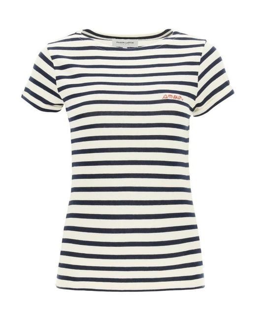 Maison Labiche White Striped T-Shirt