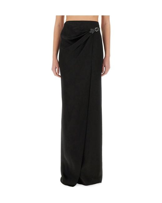 Tom Ford Black Belted Waist Maxi Skirt