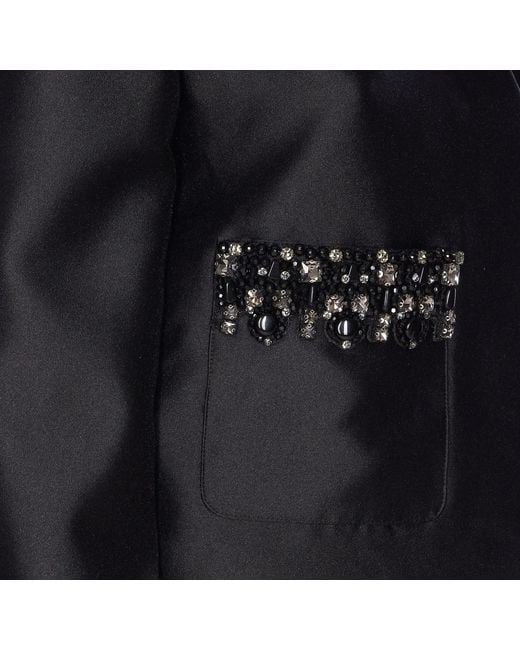 Self-Portrait Black Embellished Trim Jacket