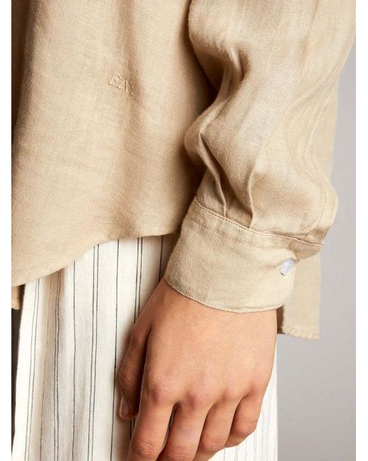Fay Natural Long-Sleeved Button-Up Shirt