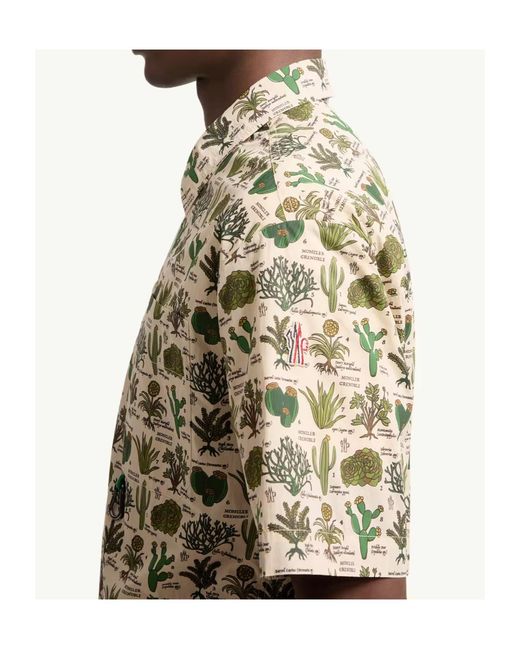 Moncler Multicolor Grenoble Day Namic Botanical Print Shirt for men