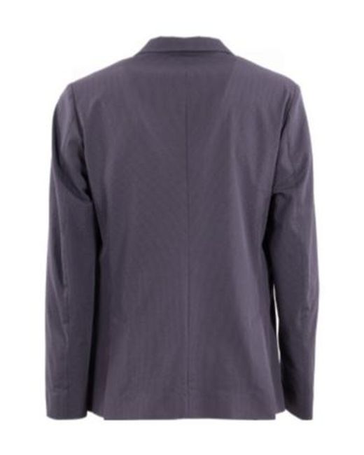 Herno Blue Single-Breasted Seersucker Blazer for men