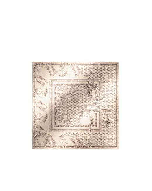 Max Mara Natural Printed Scarf