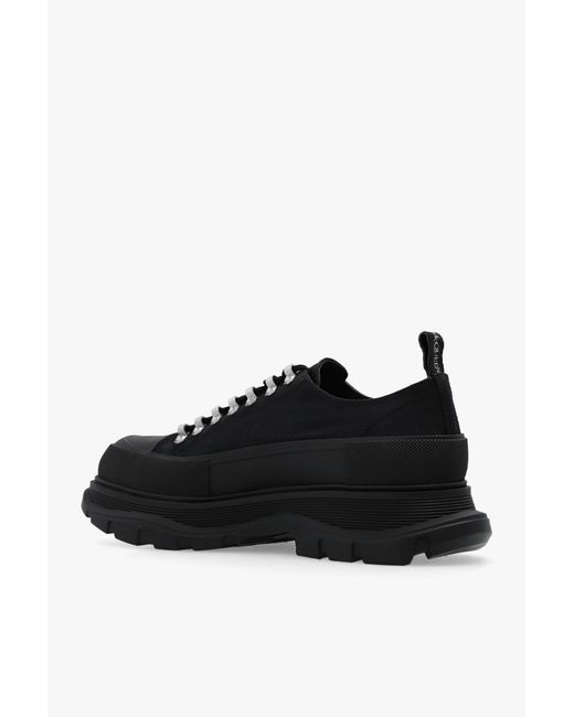 McQueen Black Tread Slick Sneakers for men