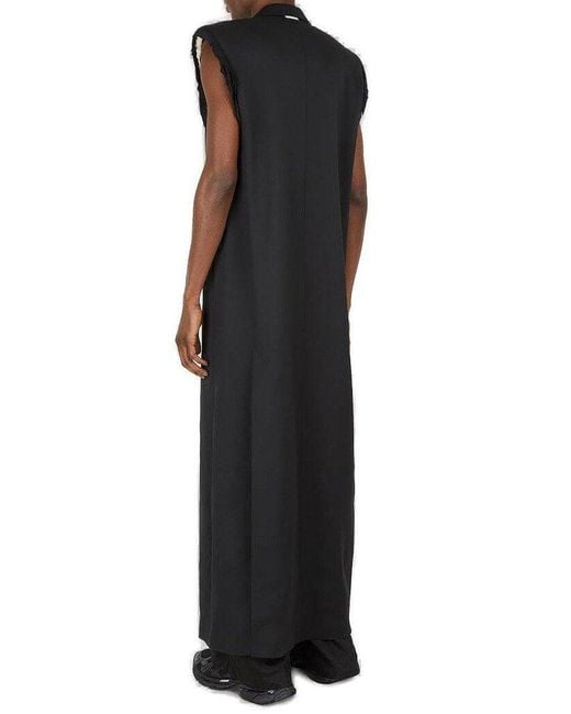 Vetements Black Sleeveless Single-Breasted Coat for men