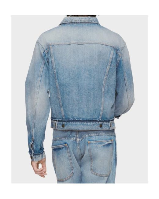 Maison Margiela Blue Button-Up Denim Jacket for men