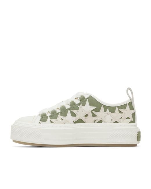 Amiri White Stars Court Low-Top Casual Sneakers