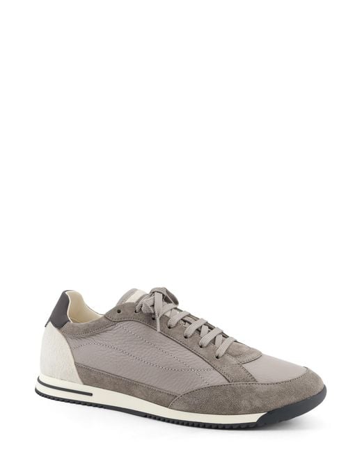 Brunello Cucinelli Gray Low Top Lace Up Sneakers for men