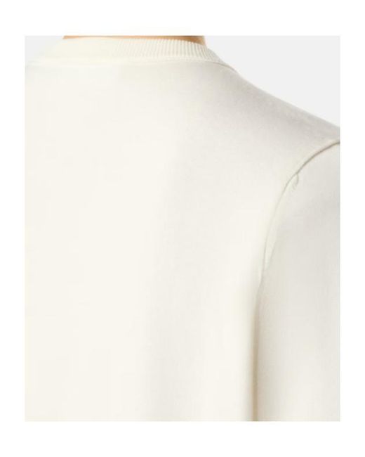 Stone Island White Logo Patch Crewneck Sweater for men