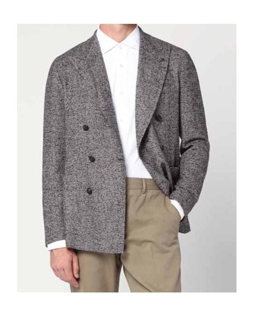 Tagliatore Brown Double-Breasted Jacket for men
