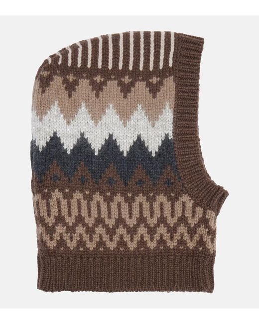 Brunello Cucinelli Brown Cashmere Hood