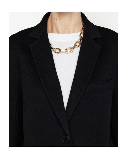Anine Bing Blue Single-Breasted Suit Jacket