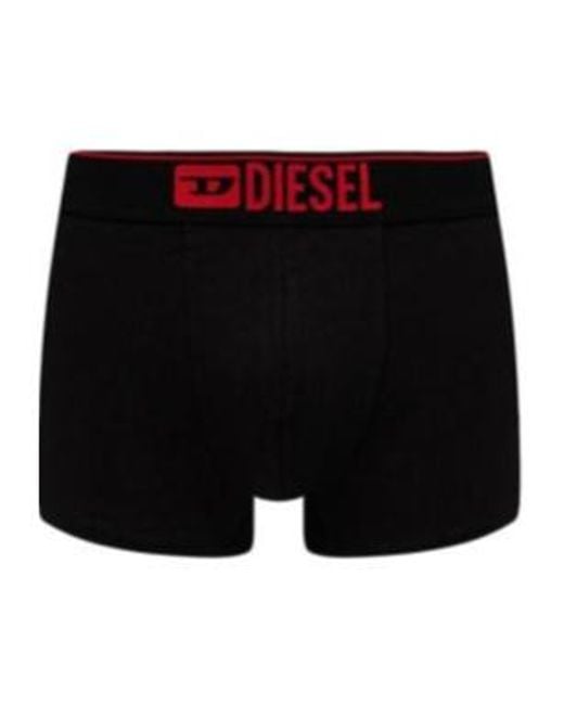 DIESEL Black Umbx-Damien Three-Pack Logo-Embroidered Boxers Set for men