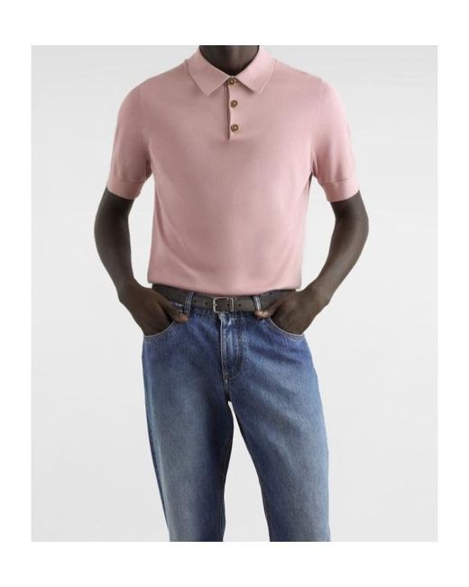 Dolce & Gabbana Pink Dg Logo Embroidered Polo Shirt for men