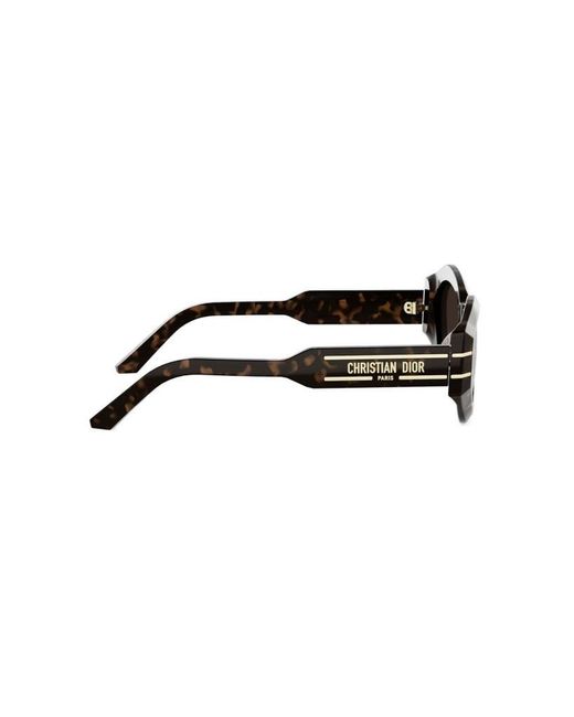 Dior White Eyewear Signature B1U Butterfly Frame Sunglasses