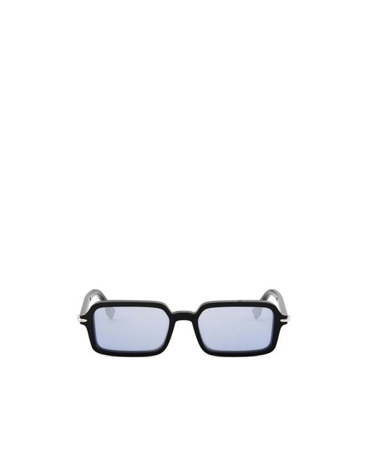 Fendi White Eyewear Selleria Rectangle Frame Sunglasses