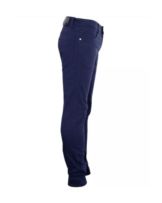 Boss Blue Twill Slim Casual Pants for men