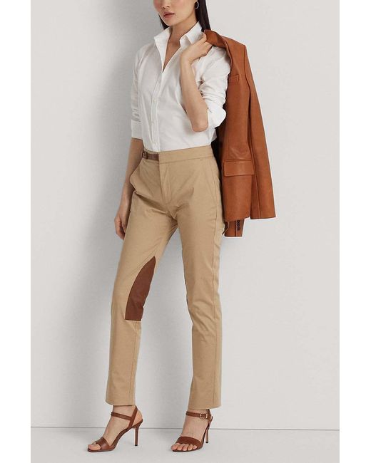 Ralph Lauren White Lauren Long-Sleeved Curved Hem Shirt