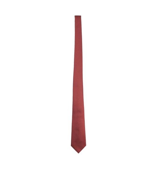 Giorgio Armani White Logo Patch Tie for men