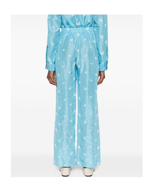 Forte_forte Blue Embroidered Trousers