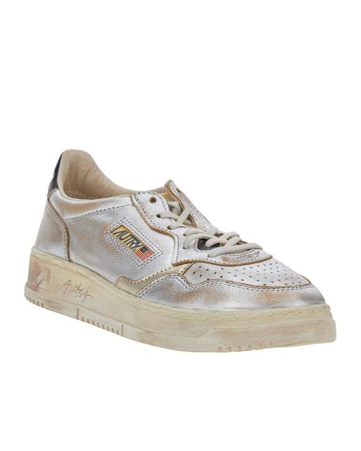Autry Multicolor Metallic Vintage Lace-Up Sneakers