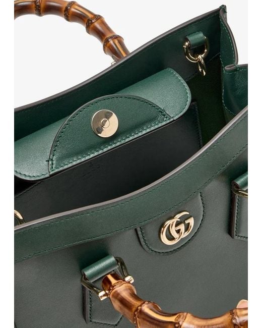 Gucci Green Diana Medium Top Handle Bag