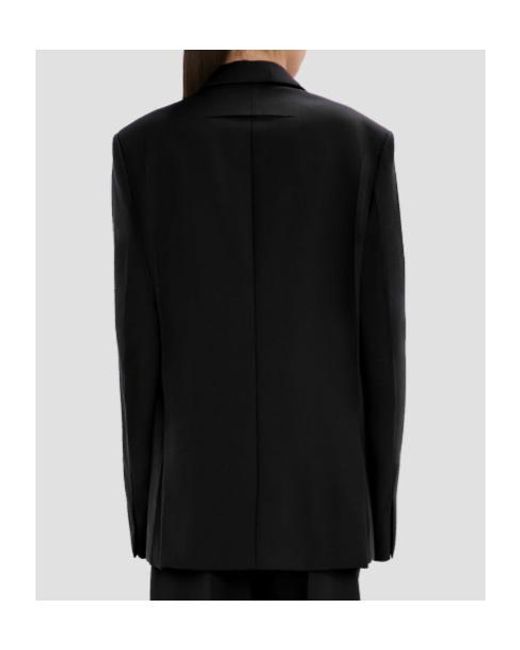 Victoria Beckham Black Single-Breasted Blazer