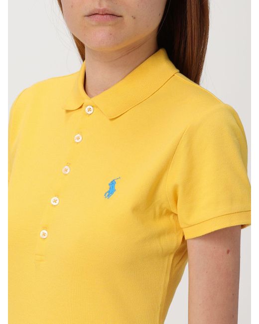 Polo Ralph Lauren Yellow Polo Pony Piqué Polo Top