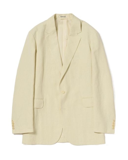 Auralee Natural Wool Blend Long-Sleeved Suit Jacket