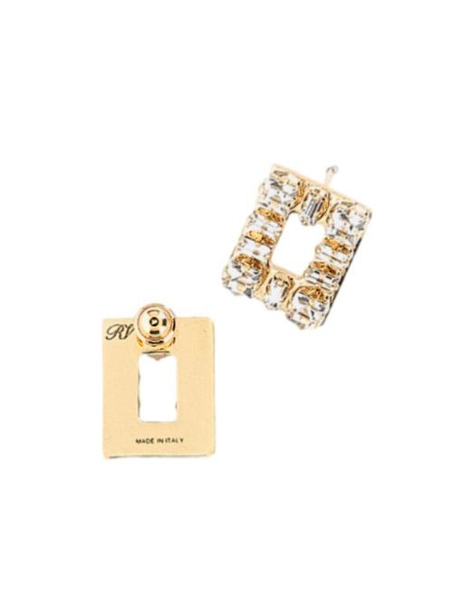 Roger Vivier Metallic Diamond Earrings