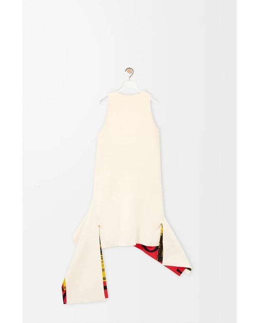 Loewe White Sleeveless Asymmetric Dress