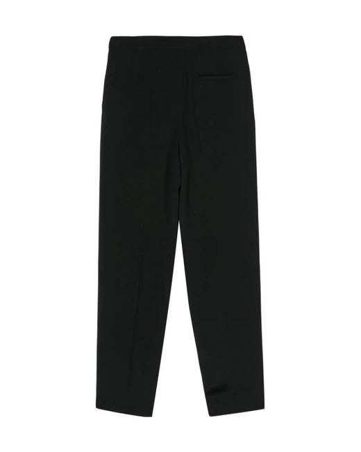 Giorgio Armani Black Dart-Detailing Tapered Trousers