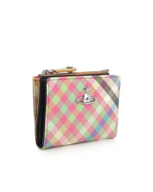 Vivienne Westwood Pink Slim Flap Card Holder