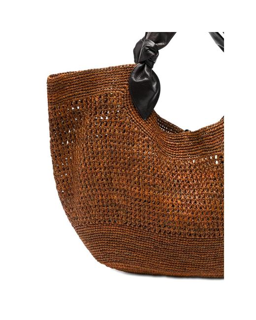 Hereu Brown Single-Handle Shoulder Bag