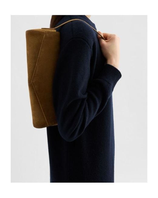 Jil Sander Brown Kante Flap Shoulder