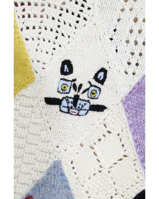 Loewe White X Louis Wain Futuristic Cat Sweater