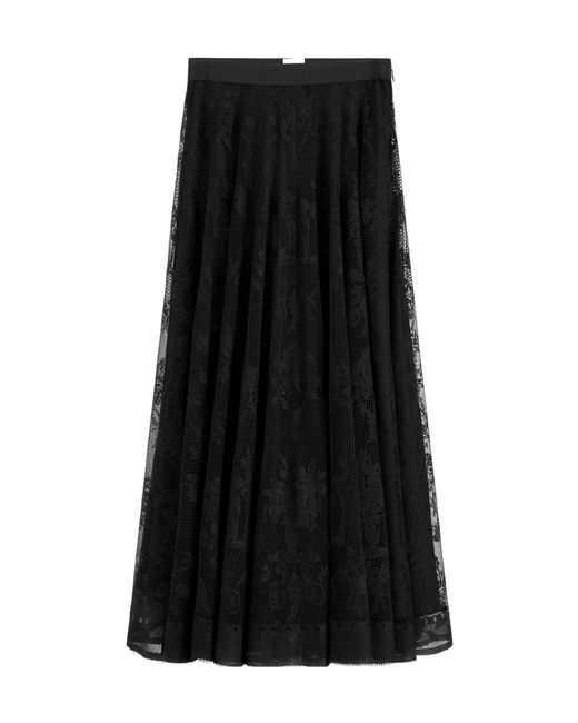 Dior Black Mid-Length Flared Skirt