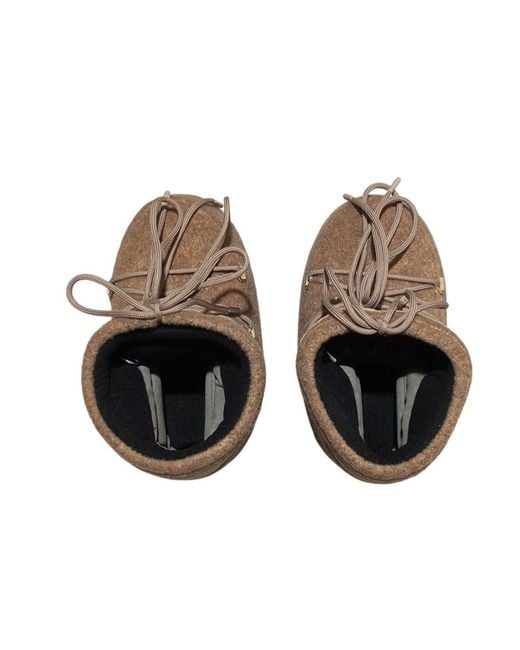 Moon Boot Brown Mb Icon Round Toe Ankle Boots