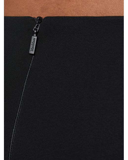 Max Mara Black Olivi Pencil Skirt