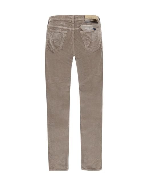 Jacob Cohen Gray Logo Patch Straight Leg Jeans for men
