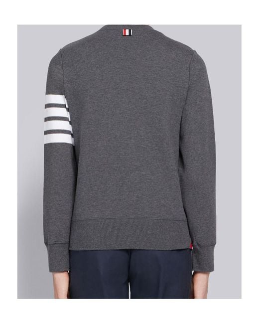 Thom Browne Gray Classic Loopback 4-Bar Sweatshirt for men