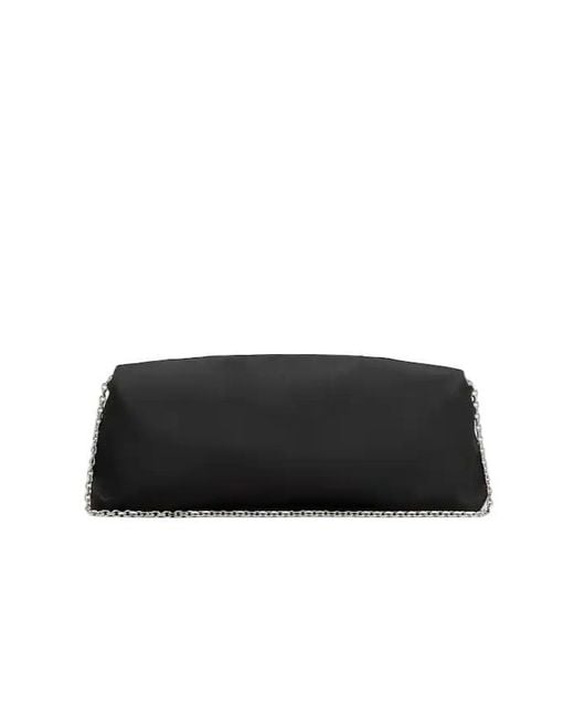 Roger Vivier Black Effrolessons Embellished Foldover Top Clutch Bag