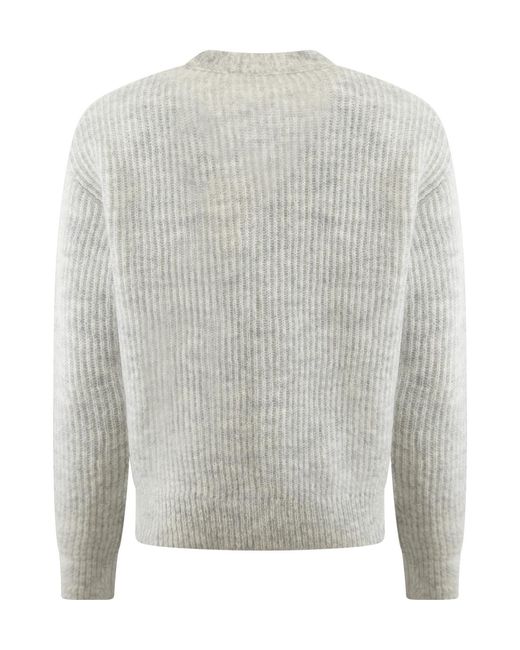 Drole de Monsieur Gray Long-Sleeved Knitted Cardigan for men